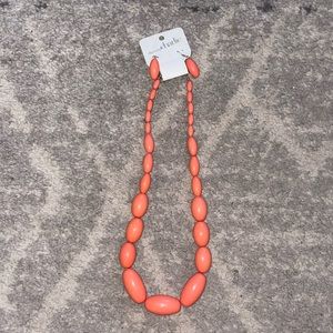 Coral necklace and earring set